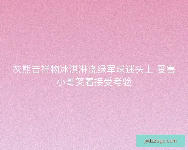 灰熊吉祥物冰淇淋浇绿军球迷头上 受害小哥笑着接受考验