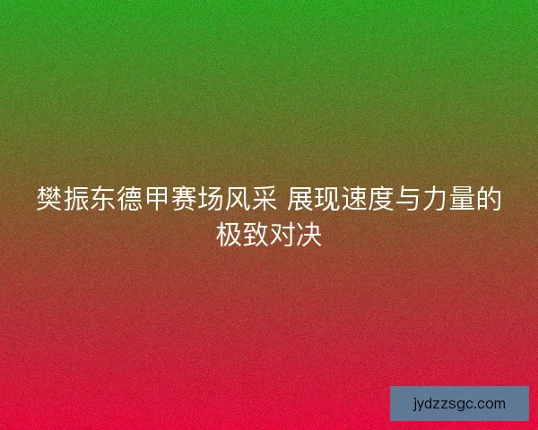 樊振东德甲赛场风采 展现速度与力量的极致对决